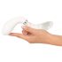 Liaison Curve - Battery Operated LED Vibrator (Transparent-White)