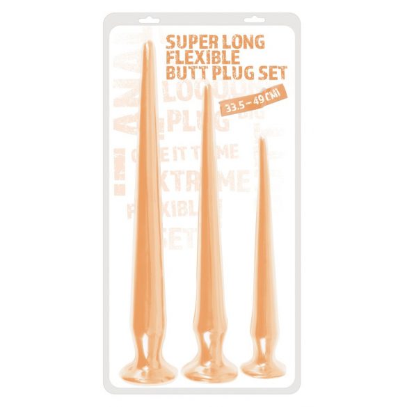 You2Toys - Extra Long Anal Dildo Set (3 Pieces) - Natural