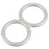 You2Toys - Metal Effect Dual Silicone Cock and Ball Ring (Silver)