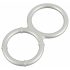 You2Toys - metallisk dubbel silikon penis- och pung-ring (silver)