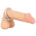 You2Toys - metallisk dubbel silikon penis- och pung-ring (silver)