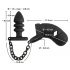 Cage de penis din silicon Black Velvet cu dildo anal (negru)