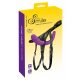 SMILE - Attachable Double Dildo Harness (Purple-Black)