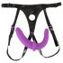 SMILE - Strap-On Double Dildo with Panties (Purple-Black)