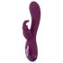 Vibratore ricaricabile SMILE con 3 motori e stimolatore clitorideo (viola)