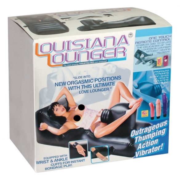 Louisiana Lounger - Sexbett mit eingebautem Vibrator (Schwarz)