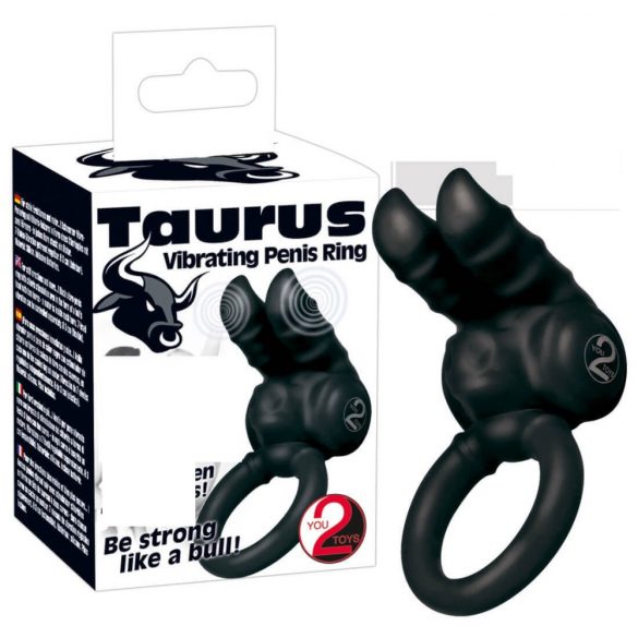 You2Toys - Taurus - anneau pénien vibrant à double moteur (noir)