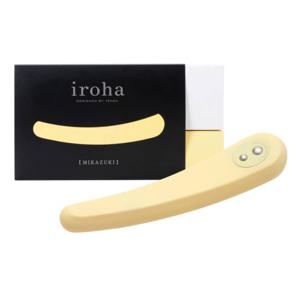 TENGA Iroha Mikazuki - vibrator în formă de bară (galben pal)