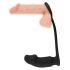 Black Velvet Anal Vibrator with Cock Ring (Black)