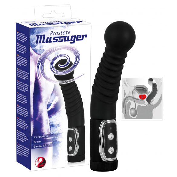 You2Toys - Prostata massageapparat - roterande prostata vibrator (svart)