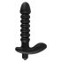 Black Velvet Ribbed Vibrator - Medium (Black)