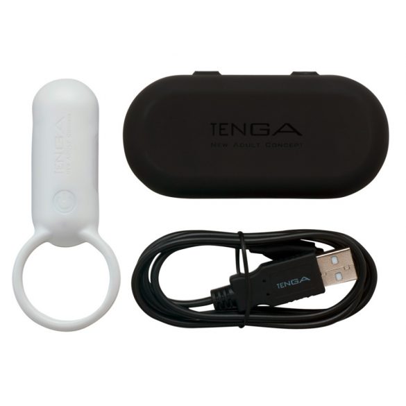 TENGA Slim Vibe - vibrerende penisring (wit)