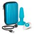 b-Vibe - Vibrateur anal à perles rotatives rechargeable (turquoise)