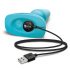 b-Vibe - Vibrateur anal à perles rotatives rechargeable (turquoise)