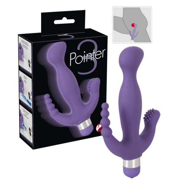 You2Toys Pointer - vibrátor pre trojité potešenie (fialový)