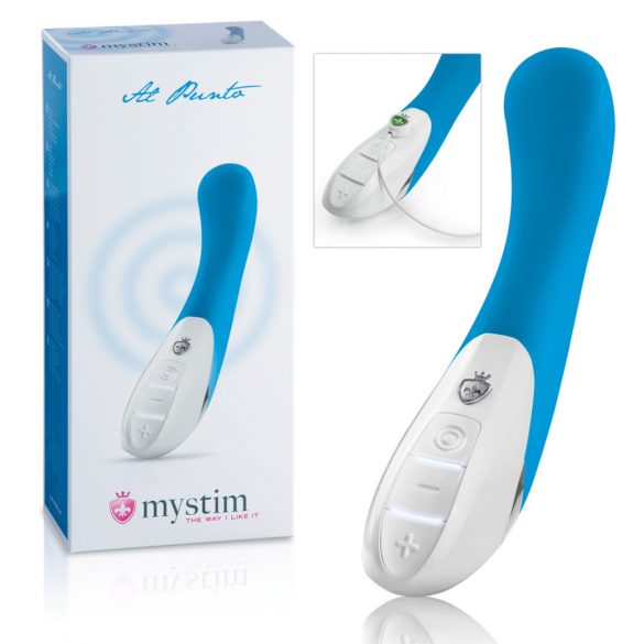 mystim Al Punto - vibrator cu două motoare (turcoaz)