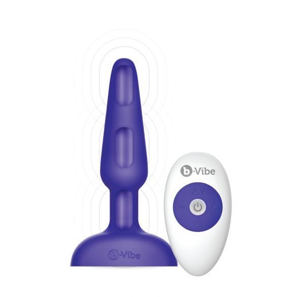 b-Vibe Trio - Vibratore anale con 3 motori (viola)