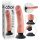 Vibratore Realistico King Cock 9 con Ventosa e Flessibile (23 cm) - Colore Naturale