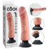 King Cock 9 biegsamer Vibrator mit Saugnapf (23 cm) - natur