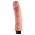 King Cock 9 - ohybný vibrátor s prísavkou (23 cm) - natur