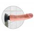 King Cock 9 biegsamer Vibrator mit Saugnapf (23 cm) - natur