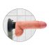 King Cock 7 paindlik, munanditega, iminapaga vibraator (18 cm) - naturaalne