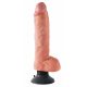 King Cock 10 Flexible Suction Cup Vibrator (10 inches) - Natural"