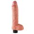 King Cock 10 vibromasseur flexible avec ventouse (25 cm) - naturel