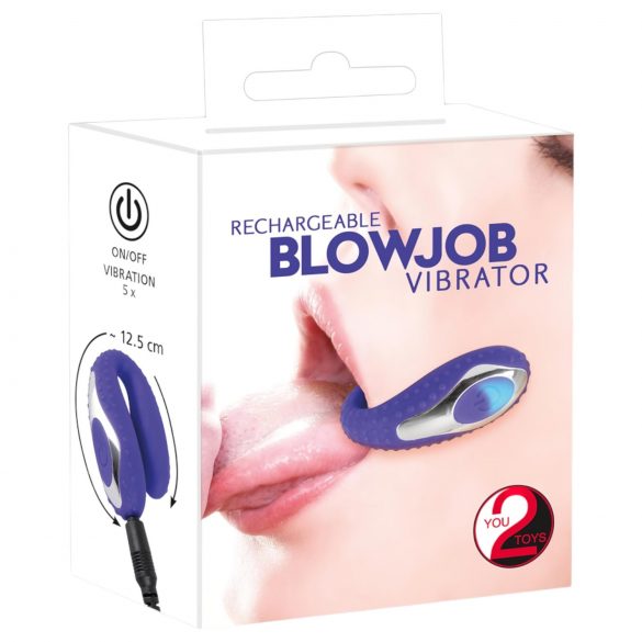 You2Toys - Blowjob - Rechargeable Silicone Mouth Vibrator (Purple)