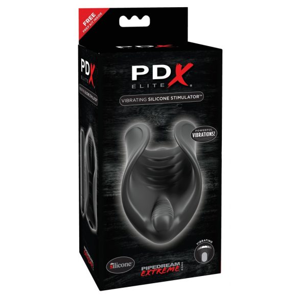 PDX Elite - Silicone Penis Vibrator (Black)