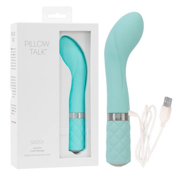 Vibrator G-punct Sassy Pillow Talk cu acumulator (turcoaz)