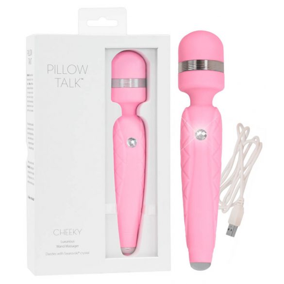 Vibrator masaj Pillow Talk Cheeky Wand - cu acumulator (roz)