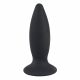 Vibratore Anale Silenzioso in Silicone per Principianti Black Velvet S - Ricaricabile - Piccolo (Nero)