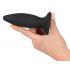 Velours Noir M - Vibromasseur Anal Rechargeable Intermédiaire - Normal (Noir)