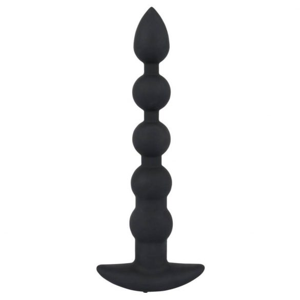 Vibrator anal cu 5 bile Black Velvet, pe baterii (negru)