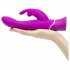 Happyrabbit Curve - Wasserdichter, akkubetriebener Vibrator mit Klitorisarm (lila)