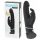 Happyrabbit Realistic - waterproof, rechargeable rabbit vibrator (black)