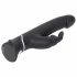 Vibrator realist HappyRabbit rezistent la apă cu stimulator clitoridian (negru)