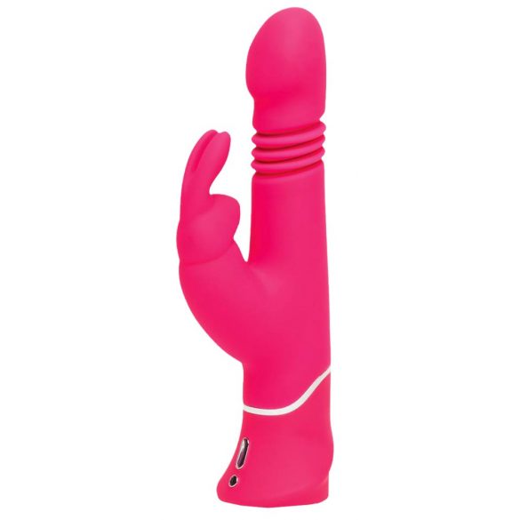 Happyrabbit Thrusting - vibrator roz cu încărcare și stimulator clitoridian