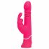 Happyrabbit Thrusting - oplaadbare, stotende vibrator met clitorisstimulator (roze)