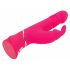 Happyrabbit Thrusting - oplaadbare, stotende vibrator met clitorisstimulator (roze)