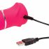 Happyrabbit Thrusting - oplaadbare, stotende vibrator met clitorisstimulator (roze)