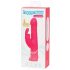 Happyrabbit Thrusting - oplaadbare, stotende vibrator met clitorisstimulator (roze)