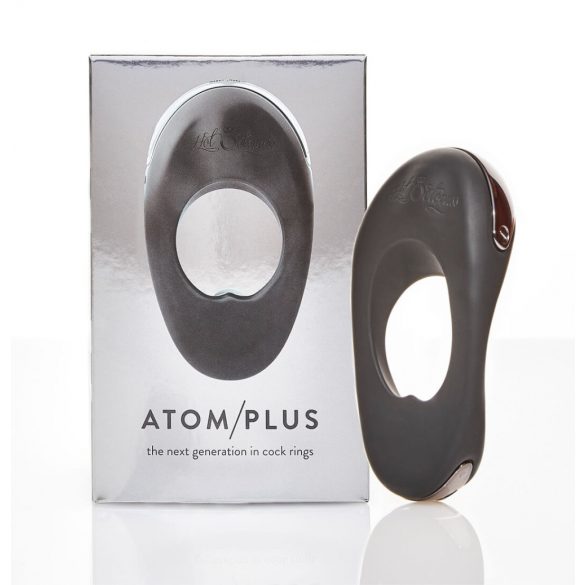 Atom Plus - dubultmotoru, vibrējošs dzimumlocekļa gredzens (melns)