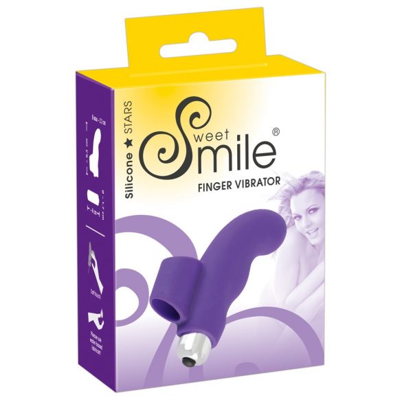 SMILE Pirksts - viļņveida silikona pirksta vibrators (violets)