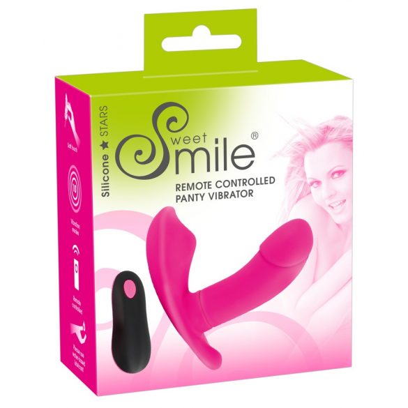 Vibratore ricaricabile con telecomando SMILE Panty per slip (rosa)