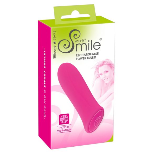 SMILE Power Bullett - uppladdningsbar, extra stark liten stavvibrator (rosa)