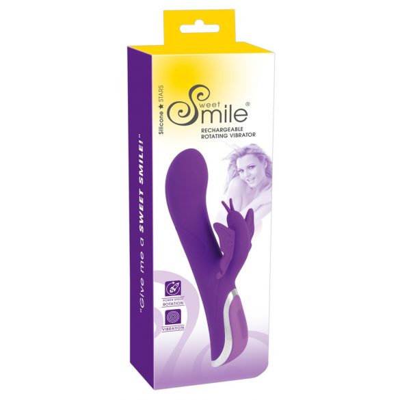 Vibrator cu cap rotativ SMILE Turbo - rechargeabil, violet