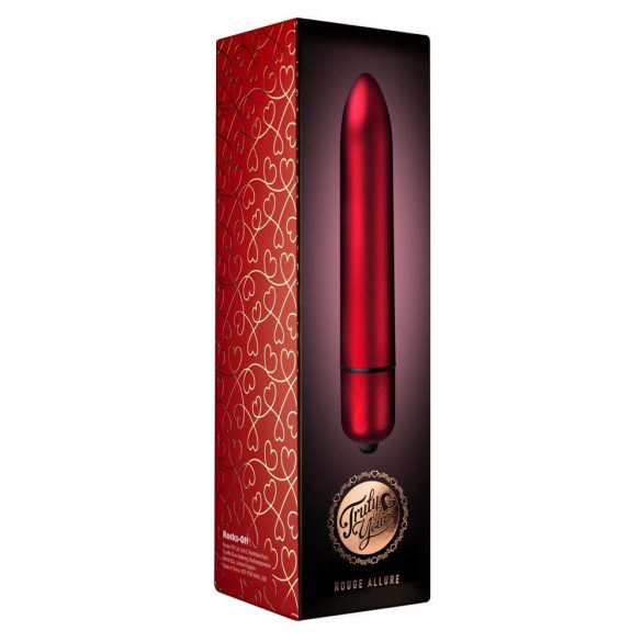 Vibratore Classico Rouge Allure con Rifiniture Metalliche e 10 Modalità di Vibrazione - Rosso