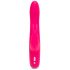 Happyrabbit Slim Curve - vibrator impermeabil cu clitoris și acumulator (roz)